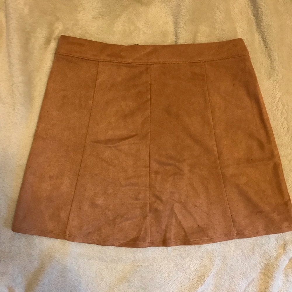 suede mini skirt